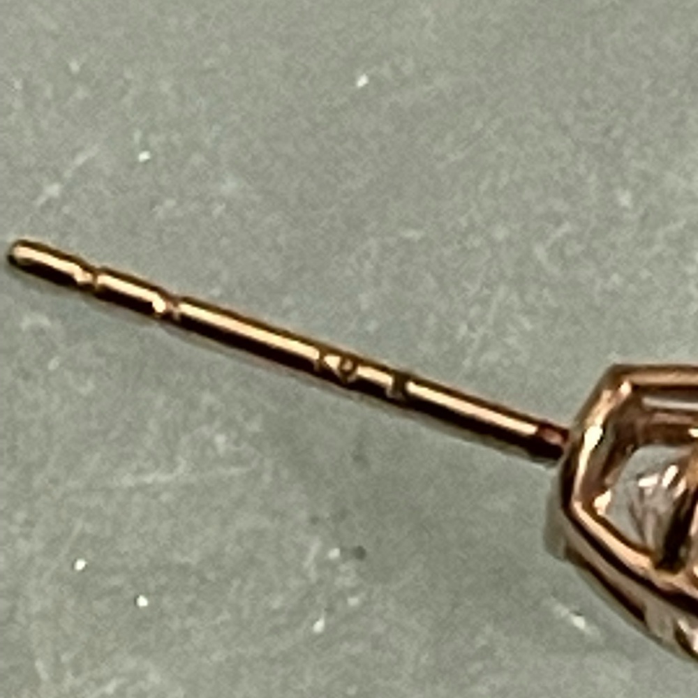 Morganite Earrings Solid Rose Gold - image 4